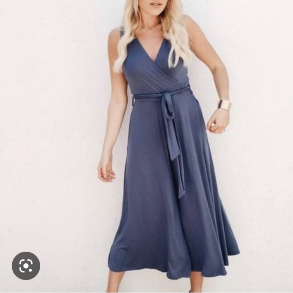 Carly Jean Los Angeles Amanda Jumpsuit - Steel Blue